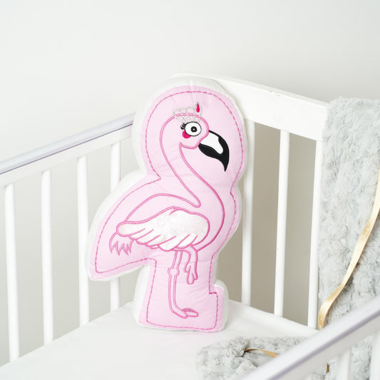 Shaped Cushion - Funky Flamingo